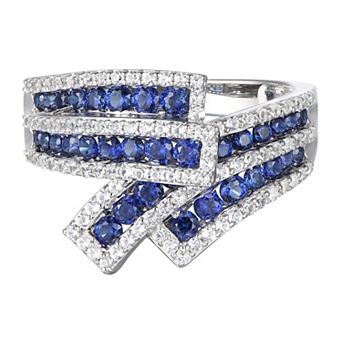 Sterling Silver Lab-Created Sapphire Ring