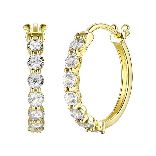 1/10 Carat T.W. Diamond Hoop Earrings