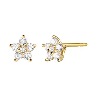 1/4 Carat T.W. Diamond Star Stud Earrings