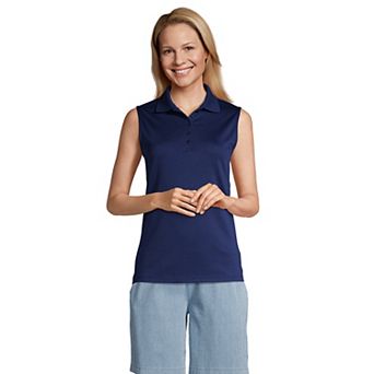 Women's Lands' End Sleeveless Supima Cotton Polo Shirt
