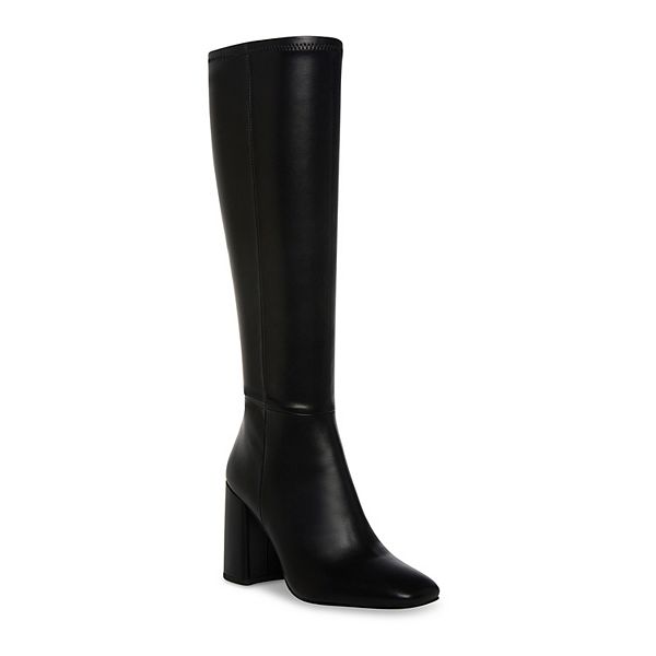 Spring Women's Extra Wide Calf Pull On Side Zipper Knee High Boots Wedding  Party Shoes