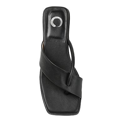 Journee Mina Tru Comfort Foam™ Women's Heeled Thong Sandals