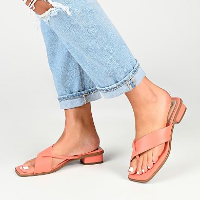 Journee Mina Tru Comfort Foam™ Women's Heeled Thong Sandals