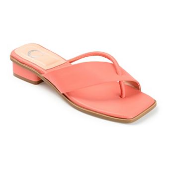 Journee Mina Women's Heeled Thong Sandals