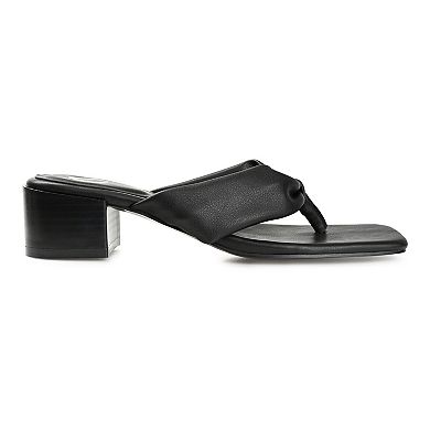 Journee Seelah Women's Heeled Thong Sandals