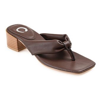 Journee Seelah Women's Heeled Thong Sandals