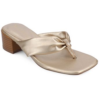 Journee Seelah Women's Heeled Thong Sandals