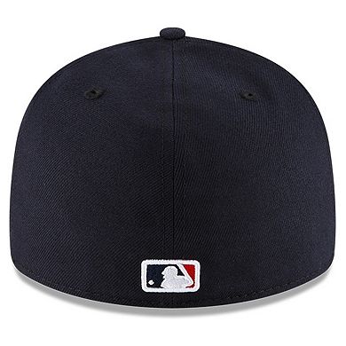 Men's New Era Navy Cleveland Guardians Authentic Collection On-Field Road Low Profile 59FIFTY Fitted Hat