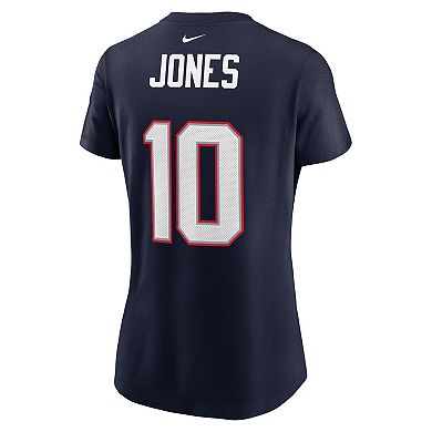 Women's Nike Mac Jones Navy New England Patriots Player Name & Number T-Shirt