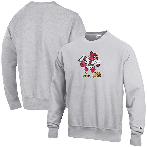 Louisville Cardinals Champion Athletics Logo Pullover Sweatshirt - Gray