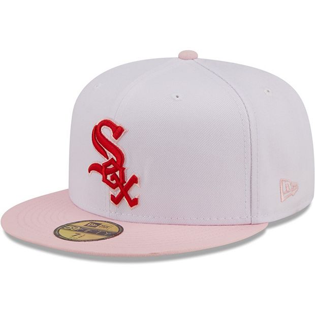 Boston Red Sox New Era Pink Under Visor 59FIFTY Fitted Hat - Gray