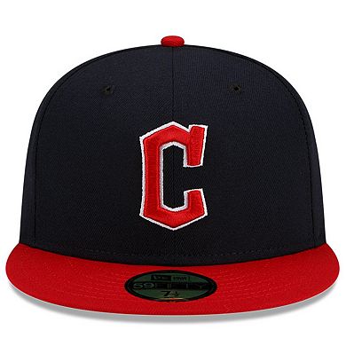 Youth New Era Navy/Red Cleveland Guardians Authentic Collection On-Field Home Logo 59FIFTY Fitted Hat