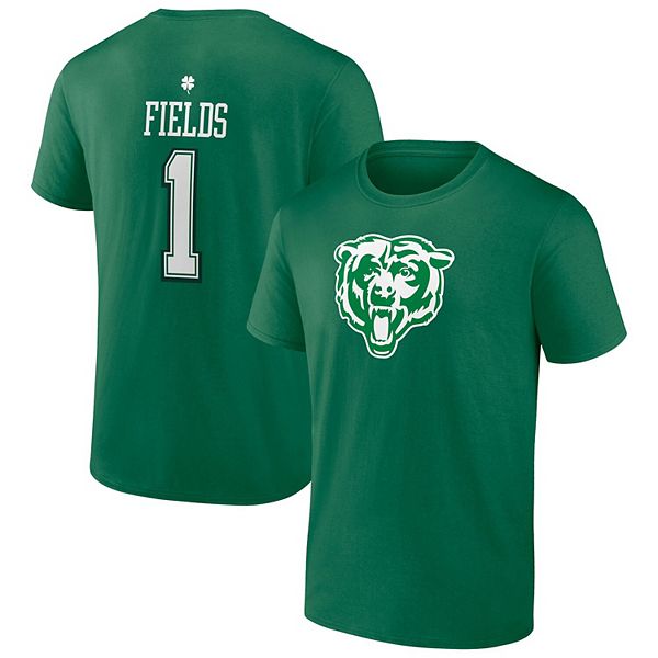 Men's Fanatics Branded Justin Fields Navy Chicago Bears Player Icon T-Shirt