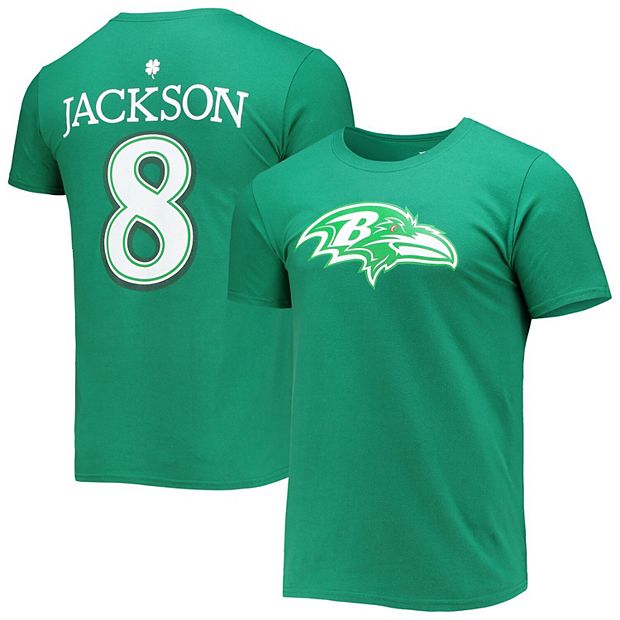 Men's Fanatics Branded Lamar Jackson Green Baltimore Ravens St