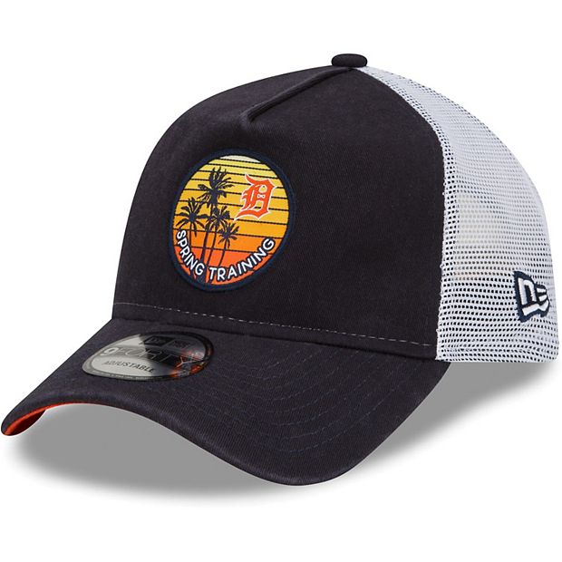 Men's New Era Navy Detroit Tigers Trucker 9FORTY Adjustable Snapback Hat