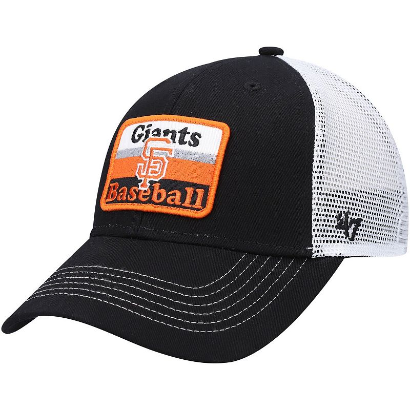 Youth 47 Black San Francisco Giants Ramble MVP Trucker Snapback Hat
