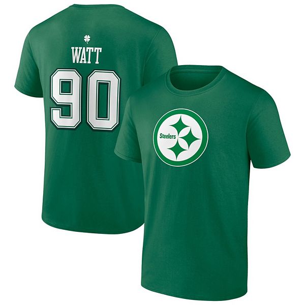 Men's Fanatics Branded T.J. Watt Green Pittsburgh Steelers St. Patrick's  Day Icon Player T-Shirt