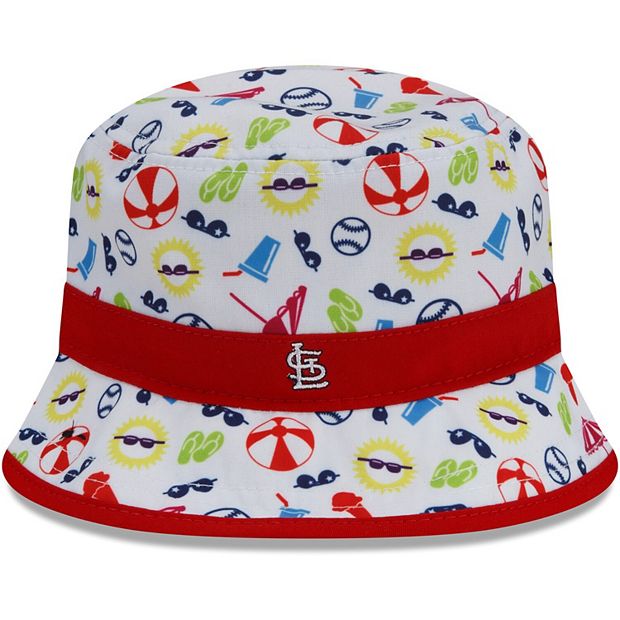 Toddler New Era White St. Louis Cardinals Spring Training Pattern Bucket Hat