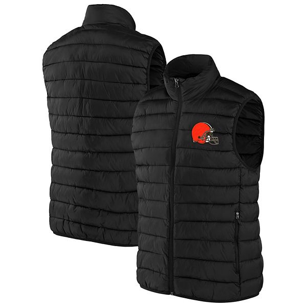 Men's NFL x Darius Rucker Collection by Fanatics Brown Cleveland Browns Colorblocked Full-Zip Vest Size: Extra Large