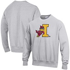 Men's Champion Heathered Gray Louisville Cardinals Vault Logo Reverse Weave Pullover Sweatshirt Size: Small