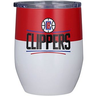 LA Clippers 16oz. Colorblock Stainless Steel Curved Tumbler