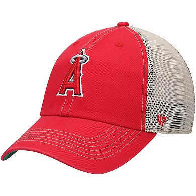 Men's '47 Red Los Angeles Angels Trawler Clean Up Trucker Snapback Hat