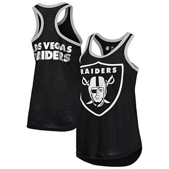Women's G-III 4Her by Carl Banks Black Las Vegas Raiders Tater Burnout Tank Top