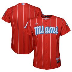 Men's Nike Black Miami Marlins Alternate Replica Team Jersey Size: 4XL