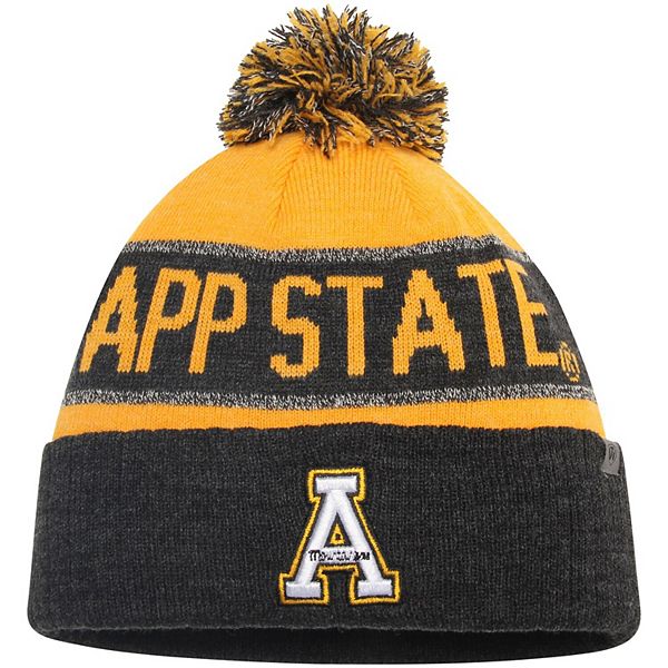 NCAA Appalachian State Mountaineers Tassel Beanie Hat Knit Top Of