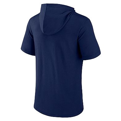 Men's Fanatics Branded Navy Houston Astros Iconic Rebel Short Sleeve Pullover Hoodie