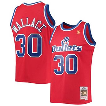 Men's Mitchell & Ness Ben Wallace Red Washington Bullets 1996-97 Hardwood Classics Swingman Jersey