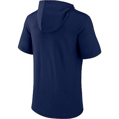 Men's Fanatics Branded Navy Seattle Mariners Iconic Rebel Short Sleeve Pullover Hoodie