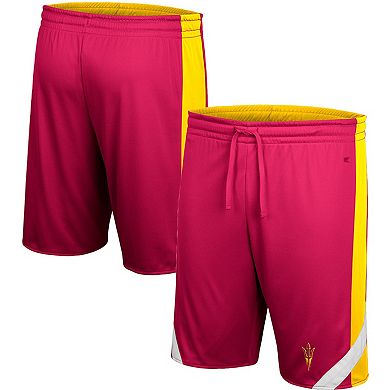 Men's Colosseum Maroon/Gold Arizona State Sun Devils Am I Wrong Reversible Shorts