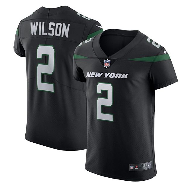 Men's Nike Zach Wilson Stealth Black New York Jets Vapor Elite