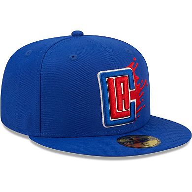 Men's New Era Royal LA Clippers Splatter 59FIFTY Fitted Hat