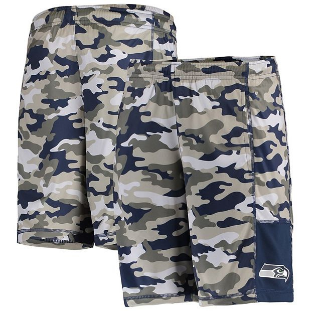 Youth College Navy Seattle Seahawks Extra Yardage Shorts