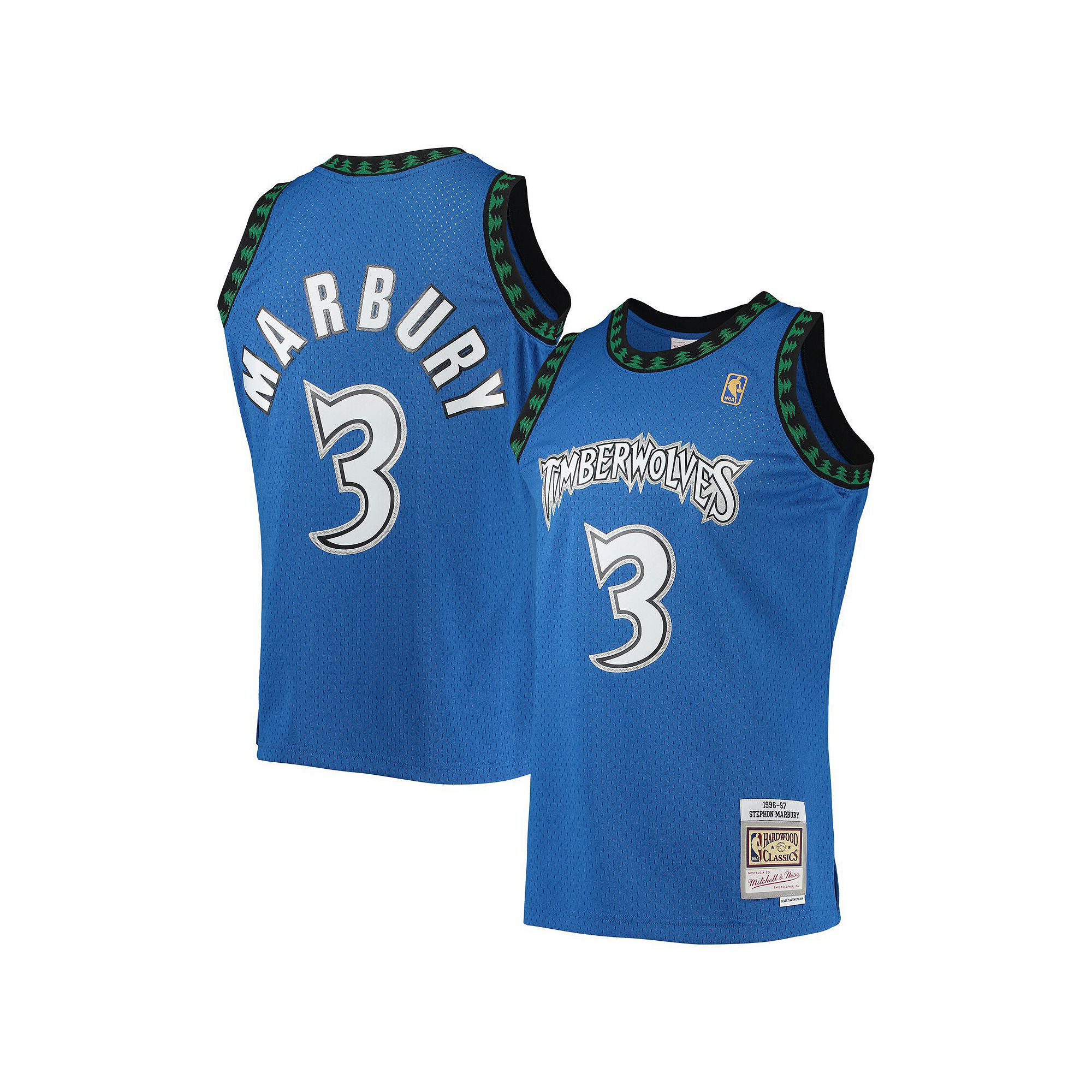 Mens Mitchell & Ness Stephon Marbury Blue Minnesota Timberwolves 1996/97 H