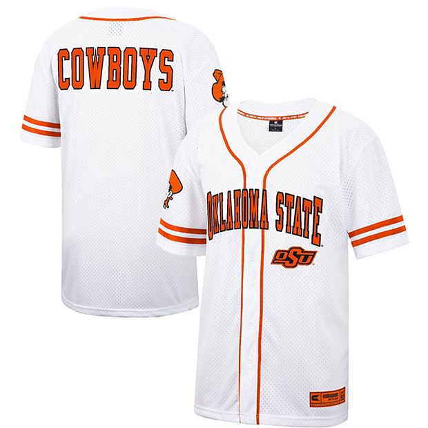 Oklahoma State Cowboys Colosseum Free Spirited Mesh Button-Up Baseball  Jersey - White