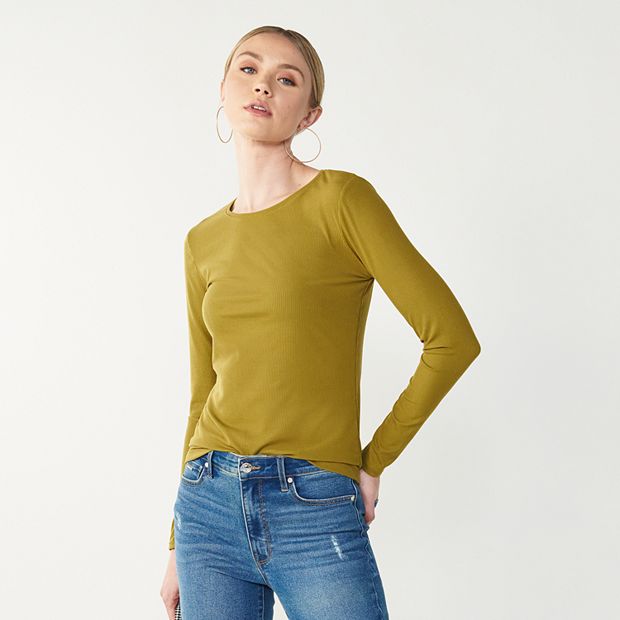 Women's Nine West Essential Soft-Spun Long Sleeve Crewneck Tee