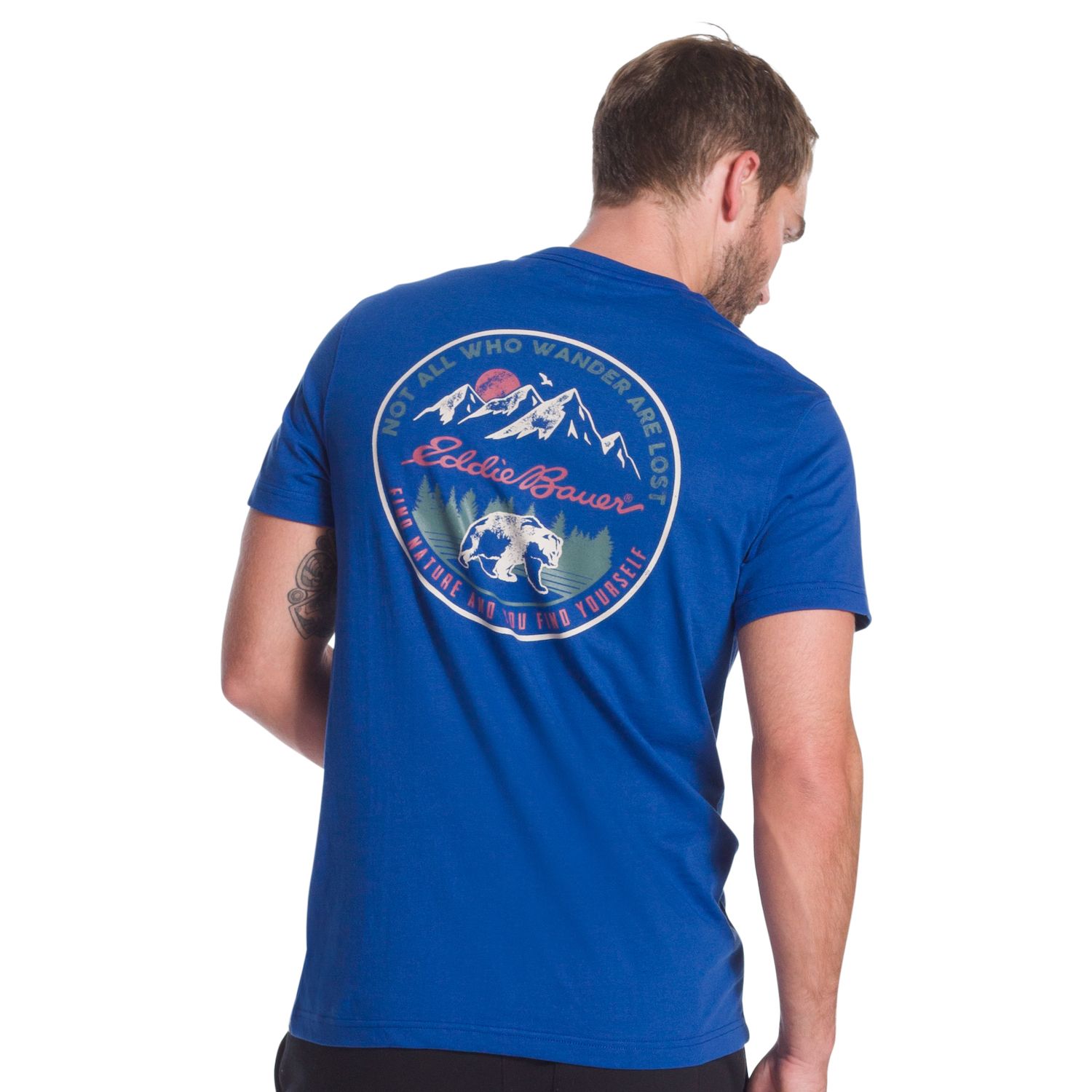 Eddie Bauer Herren T-Shirt 'Reel Em In' – Mit Angler-Grafik, Klassische Passform