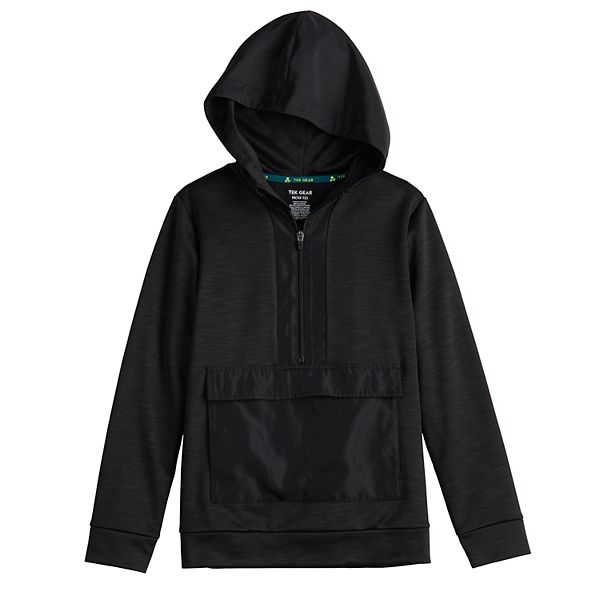 Boys 820 Tek Gear® Mixed Media Performance Fleece Hoodie in Regular