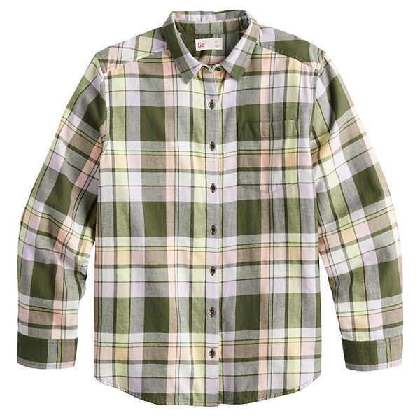 Girls 4-18 & Plus SO® Plaid Flannel Shirt