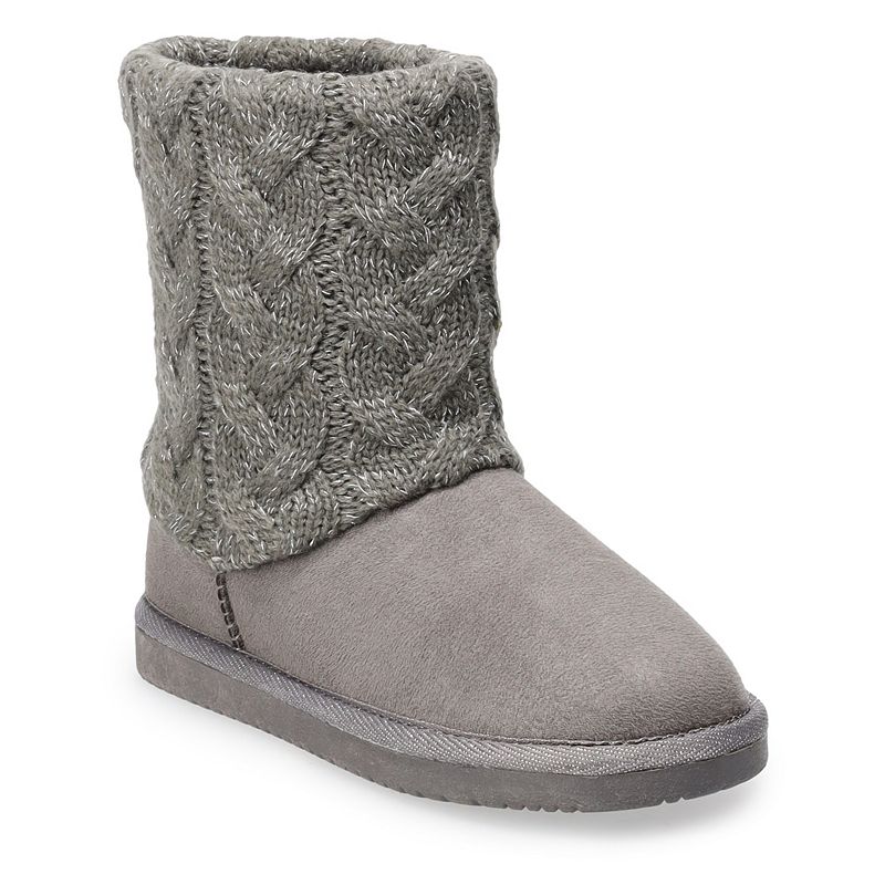 SO Morgann Girls Winter Boots, Girls, Size: 2, Med Grey