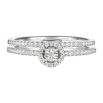 Sterling Silver 1/4 Carat T.W. Diamond Ring