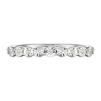 Sterling Silver 1/10 Carat T.W. Diamond Ring