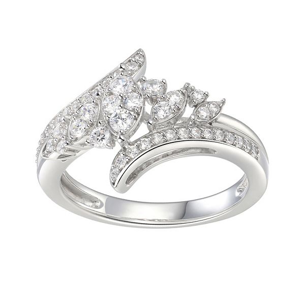 Sterling Silver Cubic Zirconia Cluster Ring