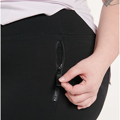 Plus Size FLX High-Waisted Slim Fit Ponte Ankle Pants