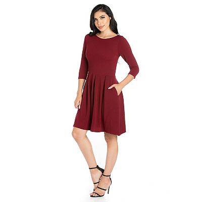 flare dresses with pockets Karen Kane Women's Sleeveless Fit and Flare Dress, Extra Large, XL, Navy, Rayon/Spandex main image 0