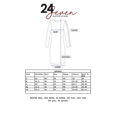 Women's 24seven Comfort Apparel Knee Length A-Line Dress