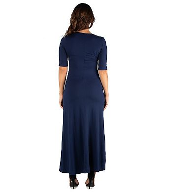 Women's 24seven Comfort Apparel Scoopneck Maxi Dress